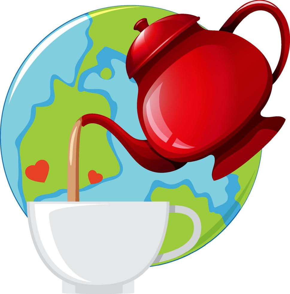 A red kettle isolated vector