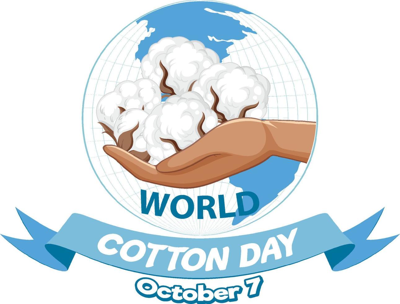 World Cotton Day Banner Template vector