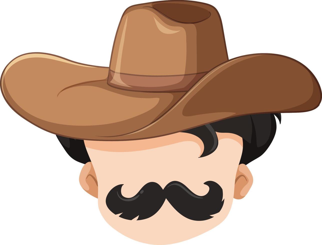 A stylish man head on white background vector