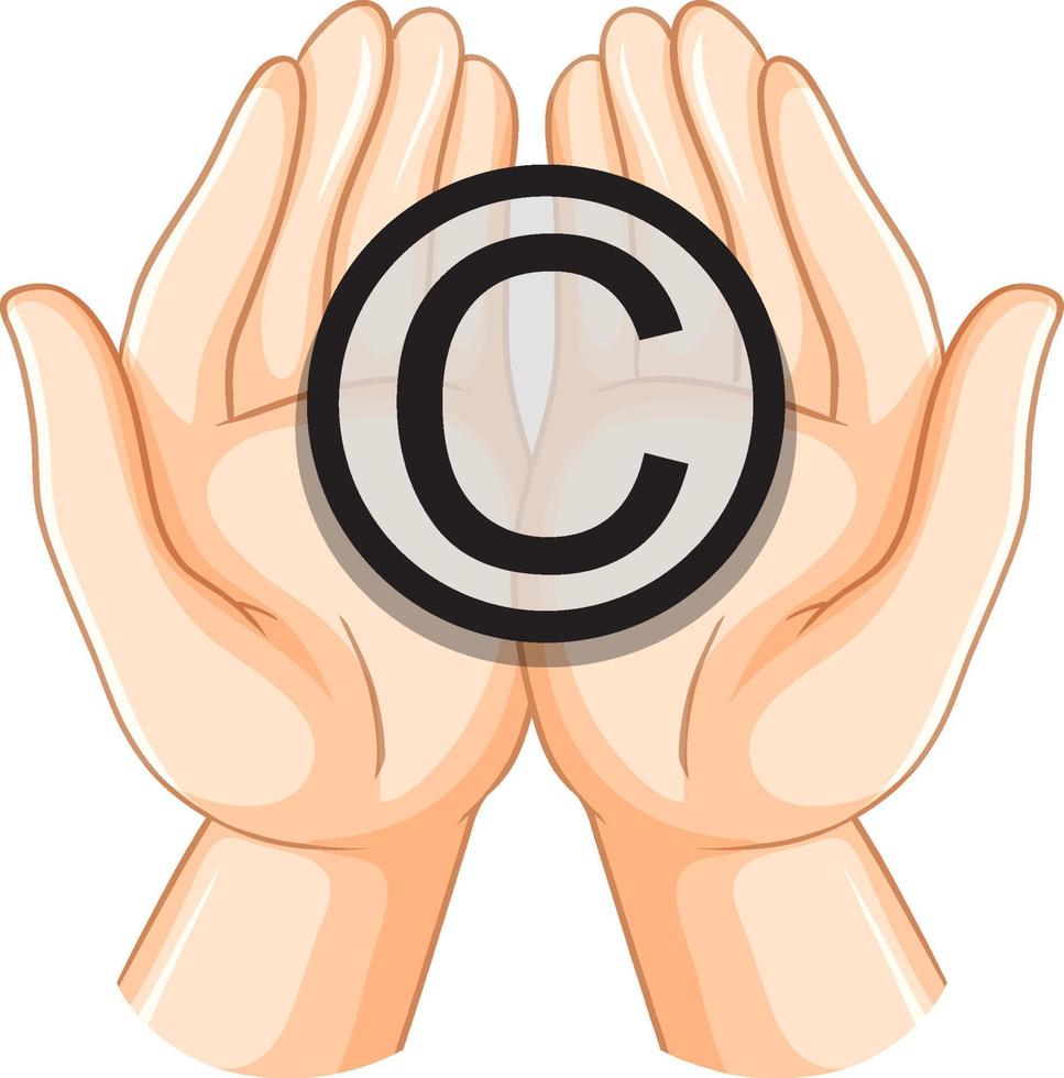 Copyright symbol concept vector