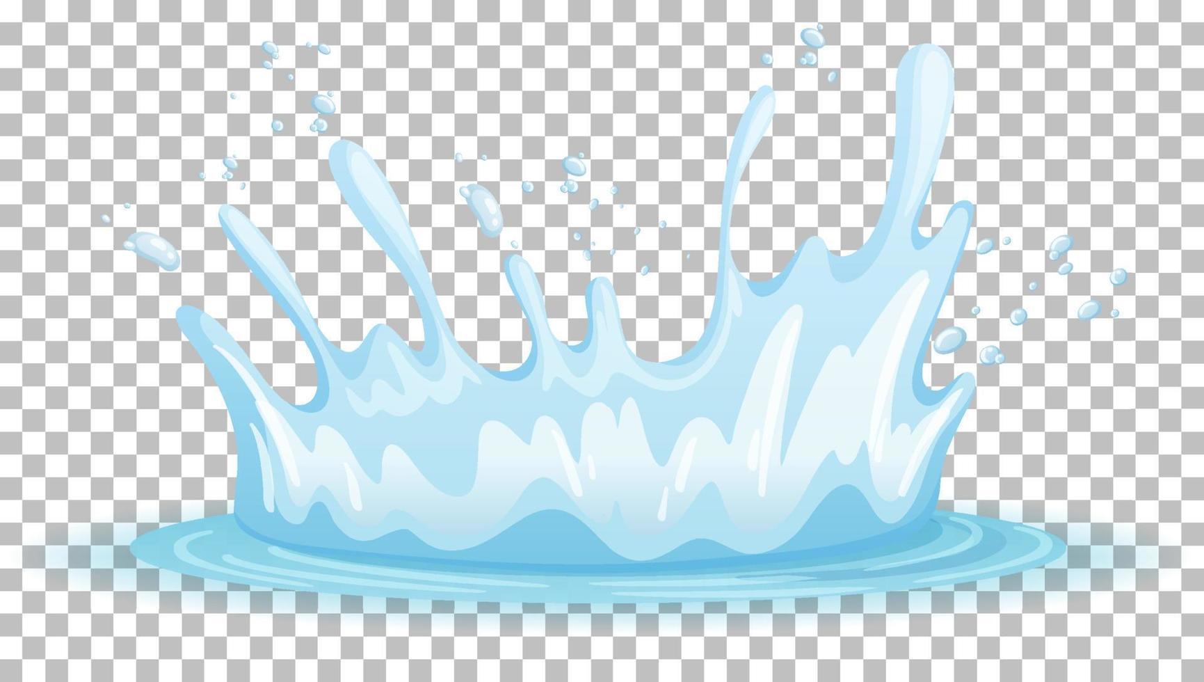 Water splash on grid background vector