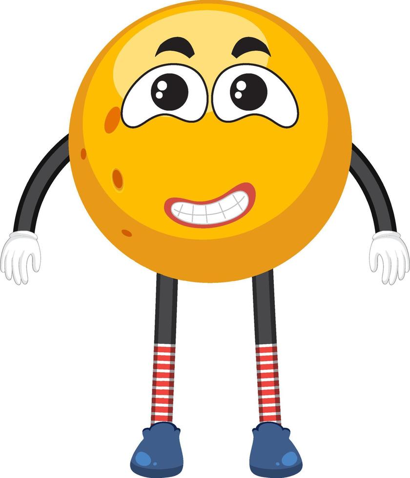 Orange with facial expression vector