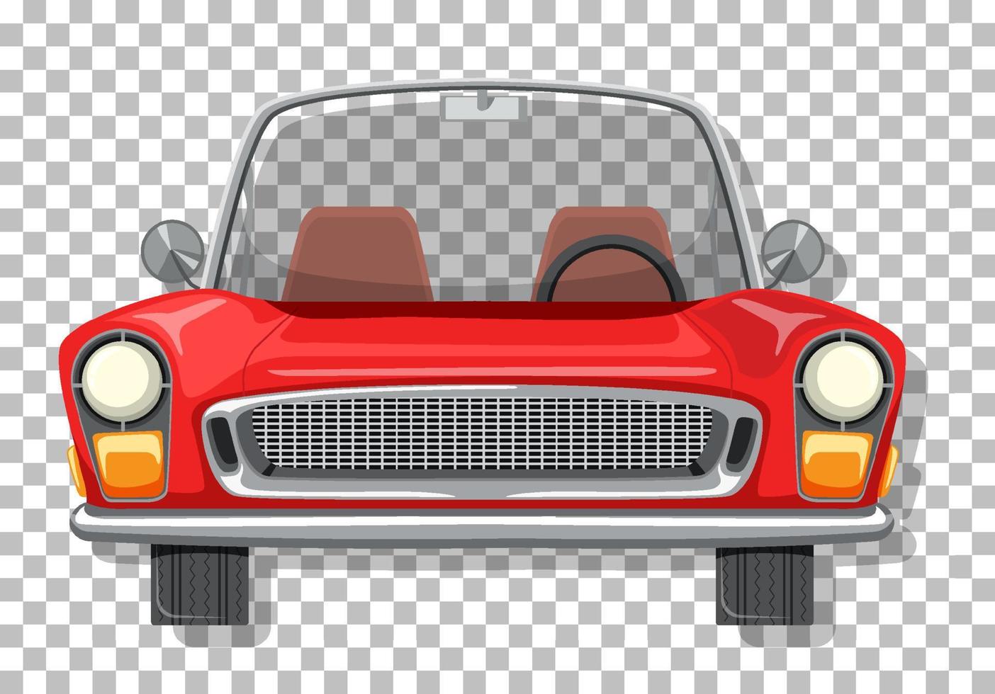 Cute vintage car on grid background vector