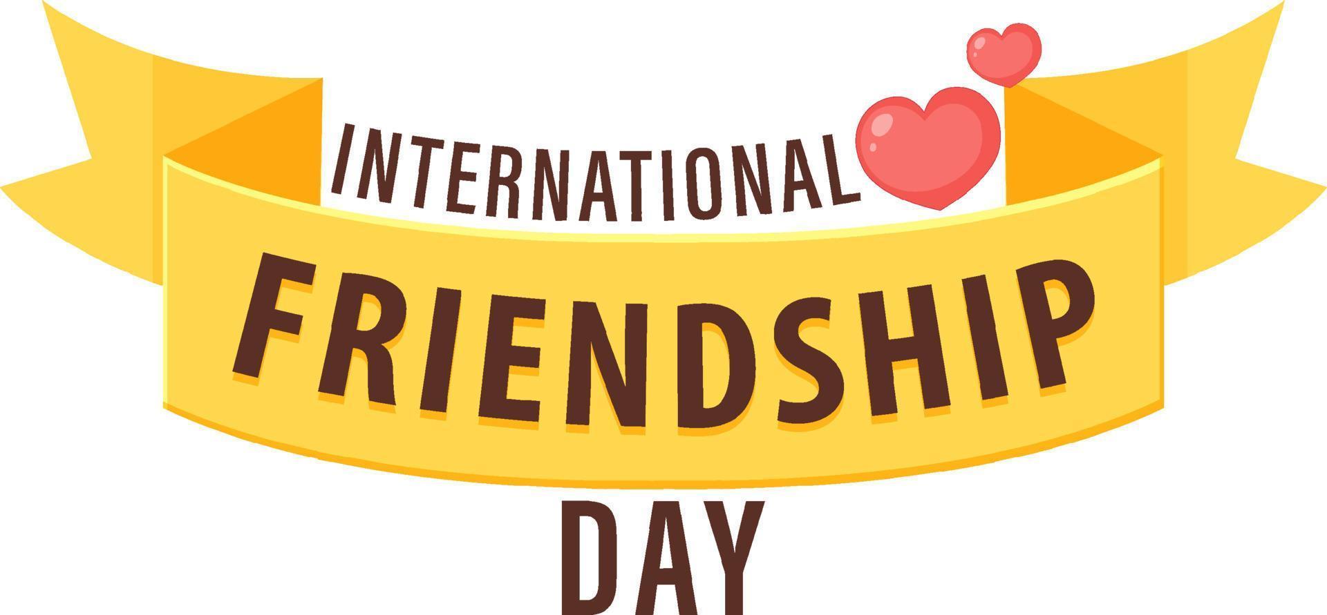 International Friendship Day banner design vector