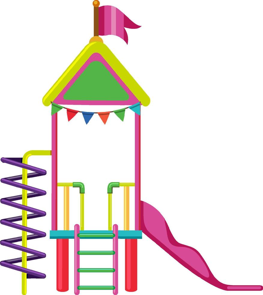 Outdoor playground slide for kids vector