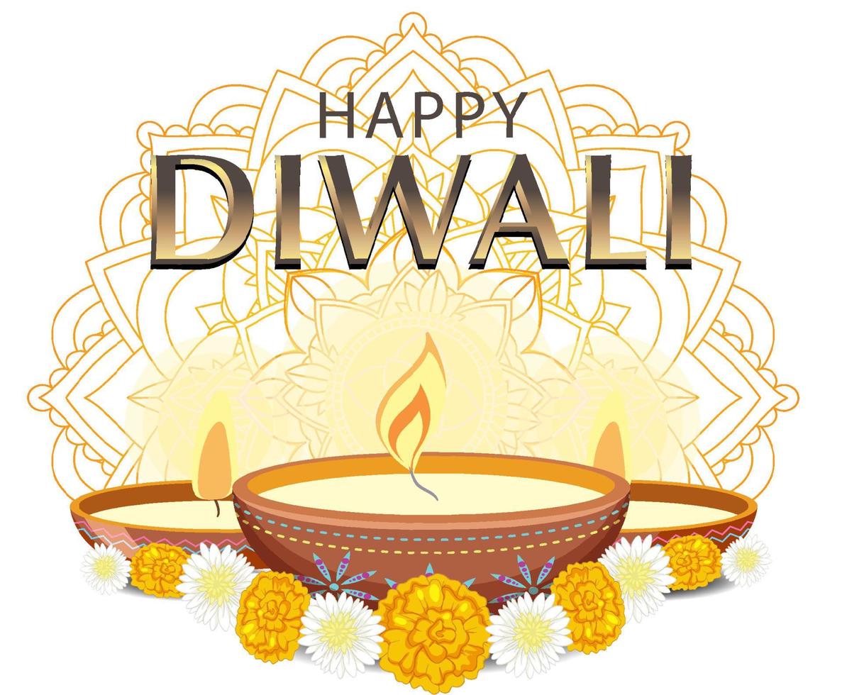 Happy Diwali Indian festival banner vector