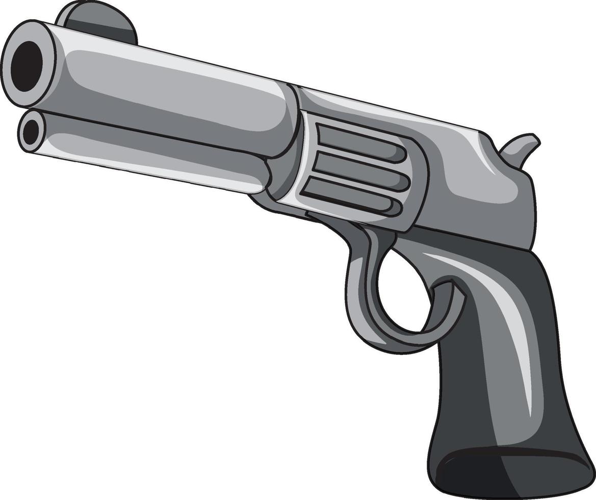 Isolated revolver cartoon on white background vector