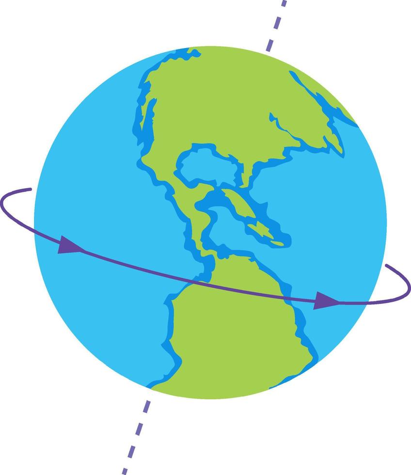 vector aislado de globo giratorio