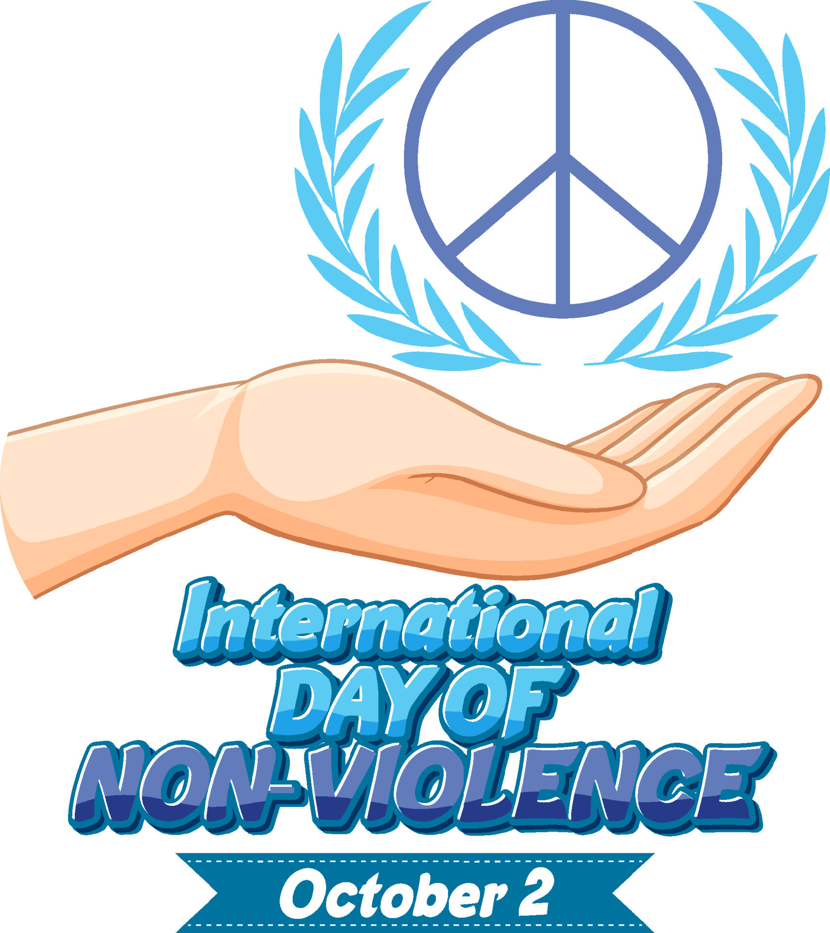 International Day Of Non Violence Poster 10516890 Vector Art At Vecteezy