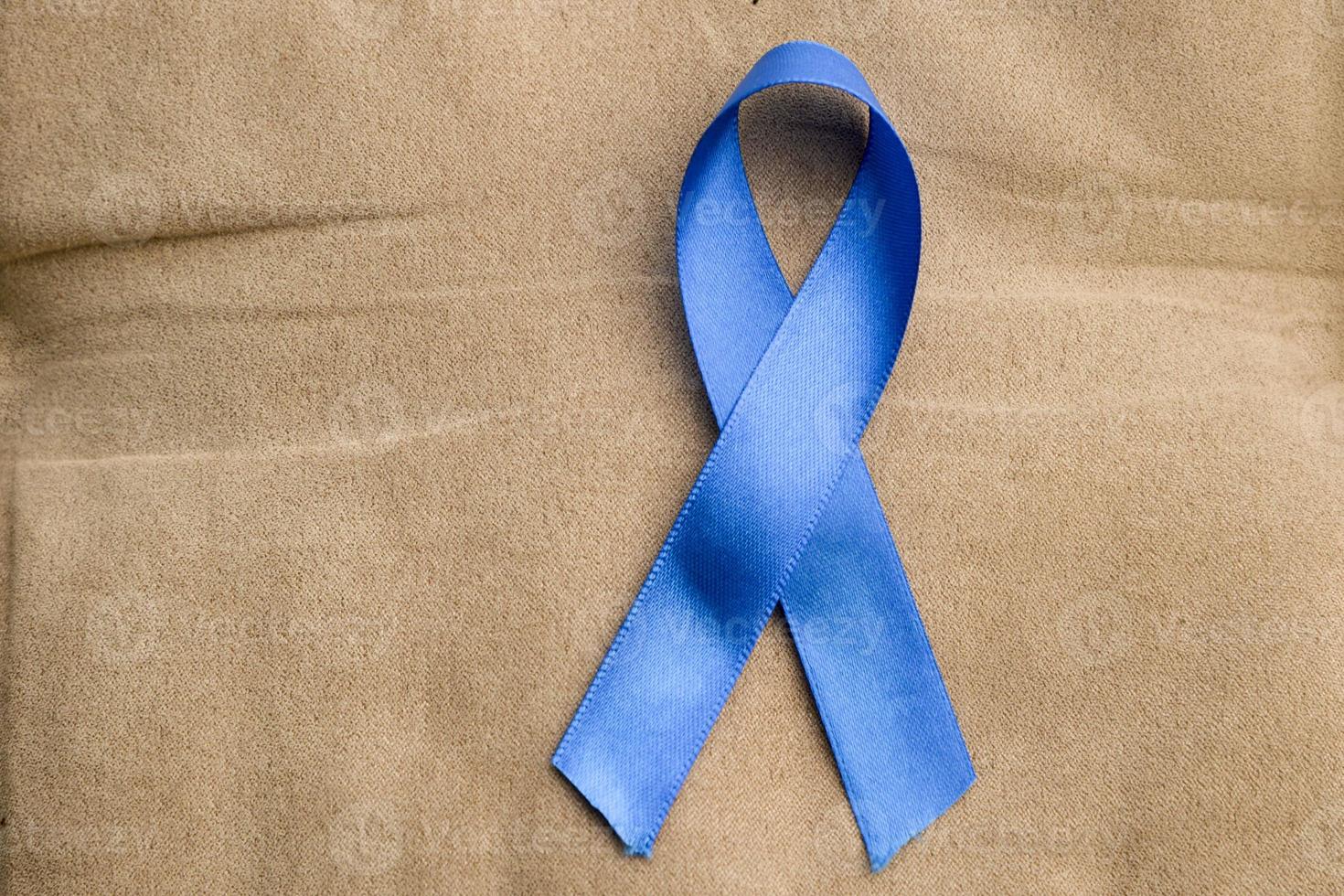 Blue ribbon symbol photo