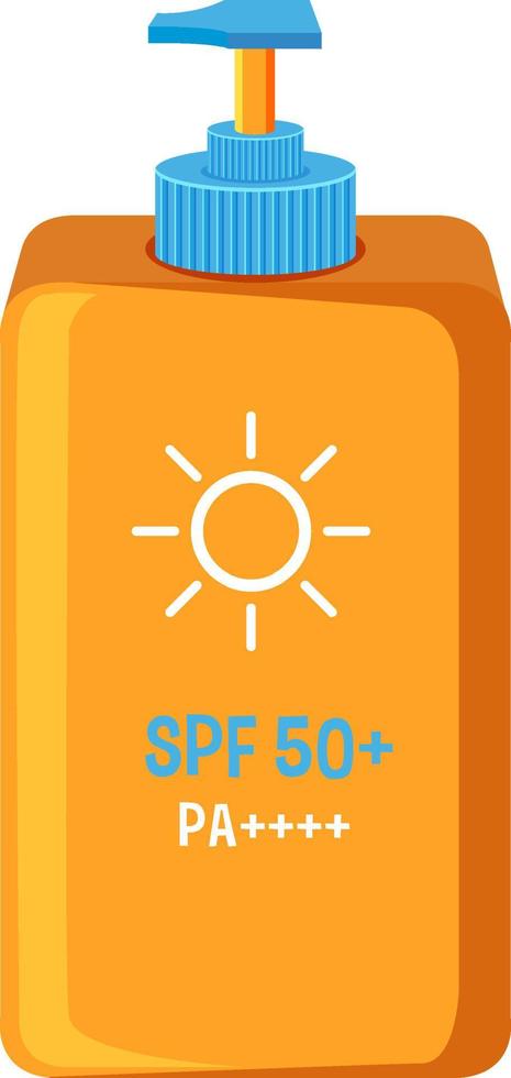 A protection sunscreen on white background vector