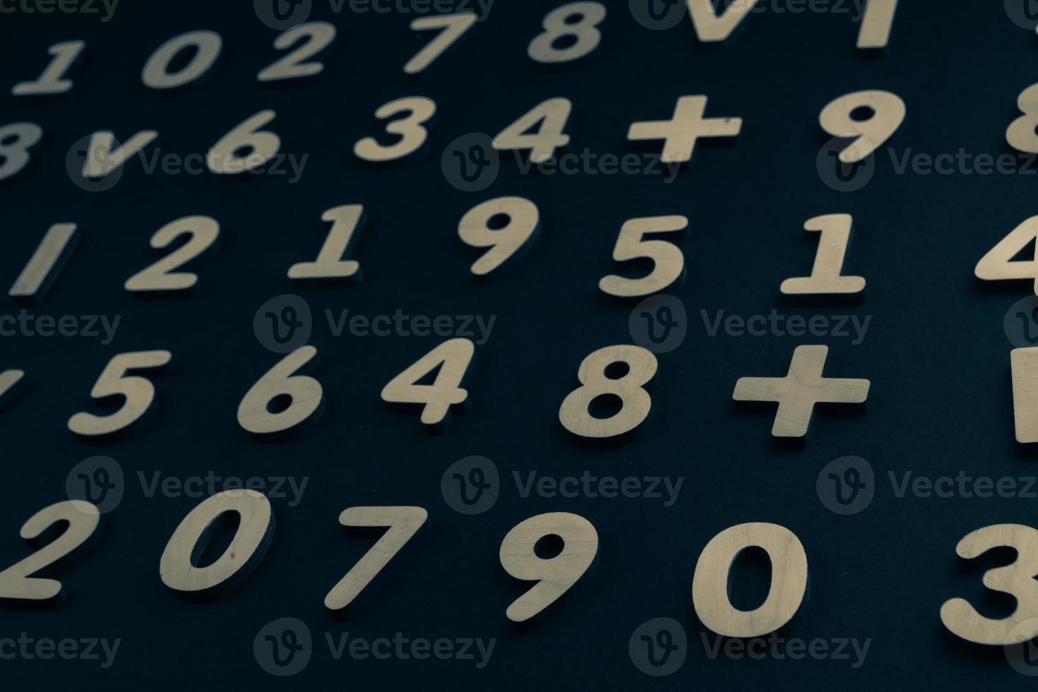 Colorful wooden colorful numbers background. Numbers texture abstraction. Global economy crisis concept photo