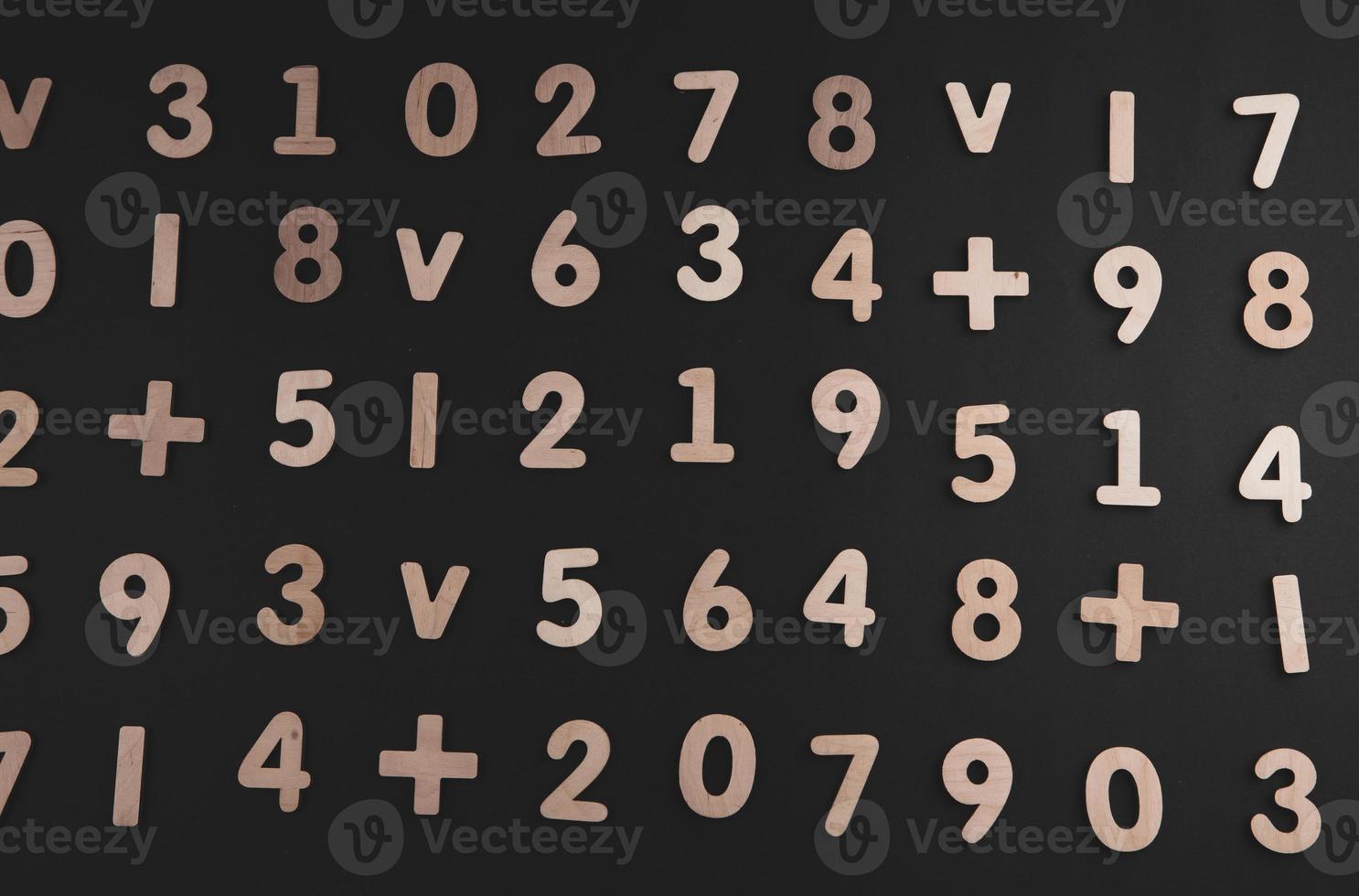 Background or texture of numbers. Finance data concept. Mathematic. Seamless pattern with numbers. Finance concept. photo
