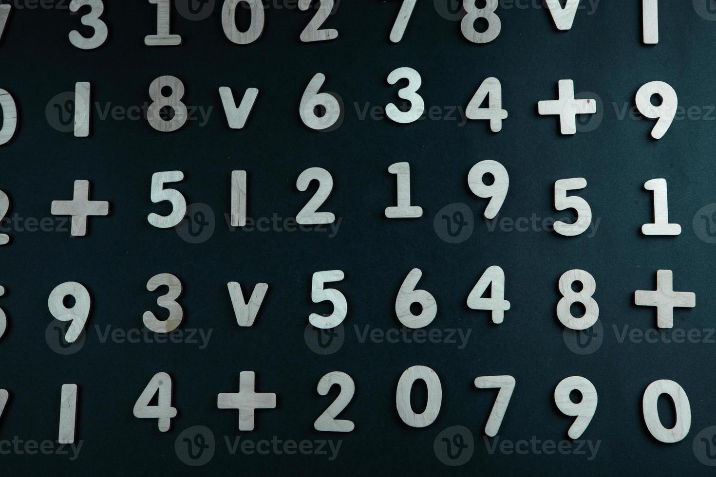 Background or texture of numbers. Finance data concept. Mathematic. Seamless pattern with numbers. Finance concept. photo