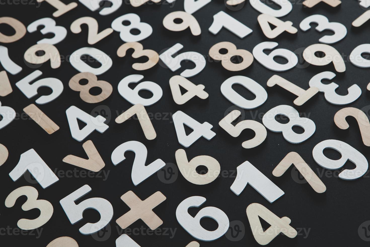 Background or texture of numbers. Finance data concept. Mathematic. Seamless pattern with numbers. Finance concept. photo