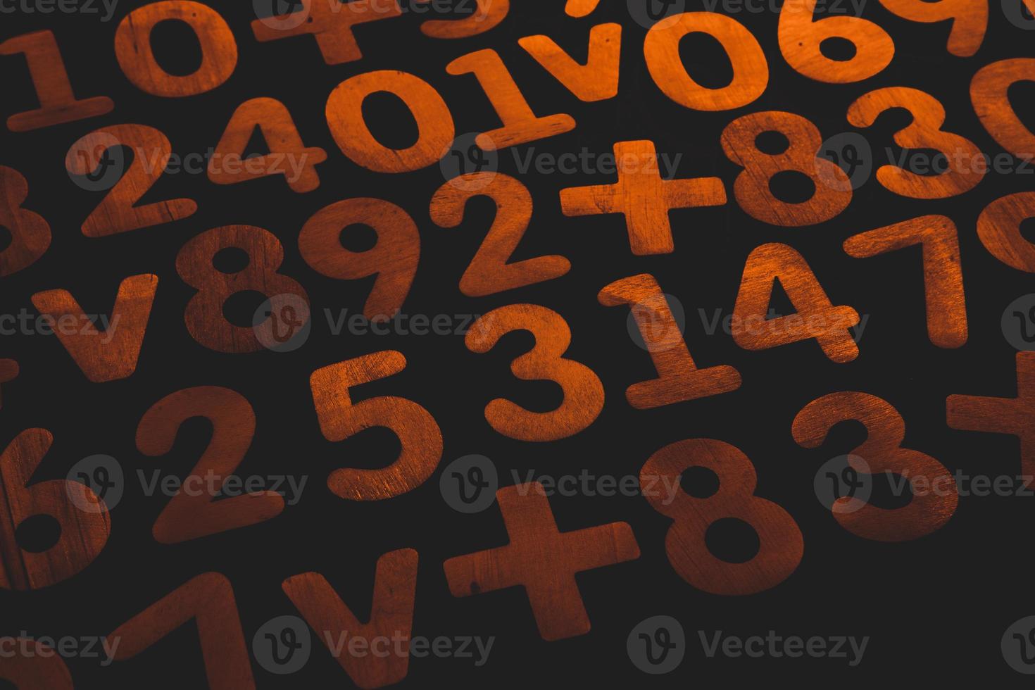 Background or texture of numbers. Finance data concept. Mathematic. Seamless pattern with numbers. Finance concept. photo