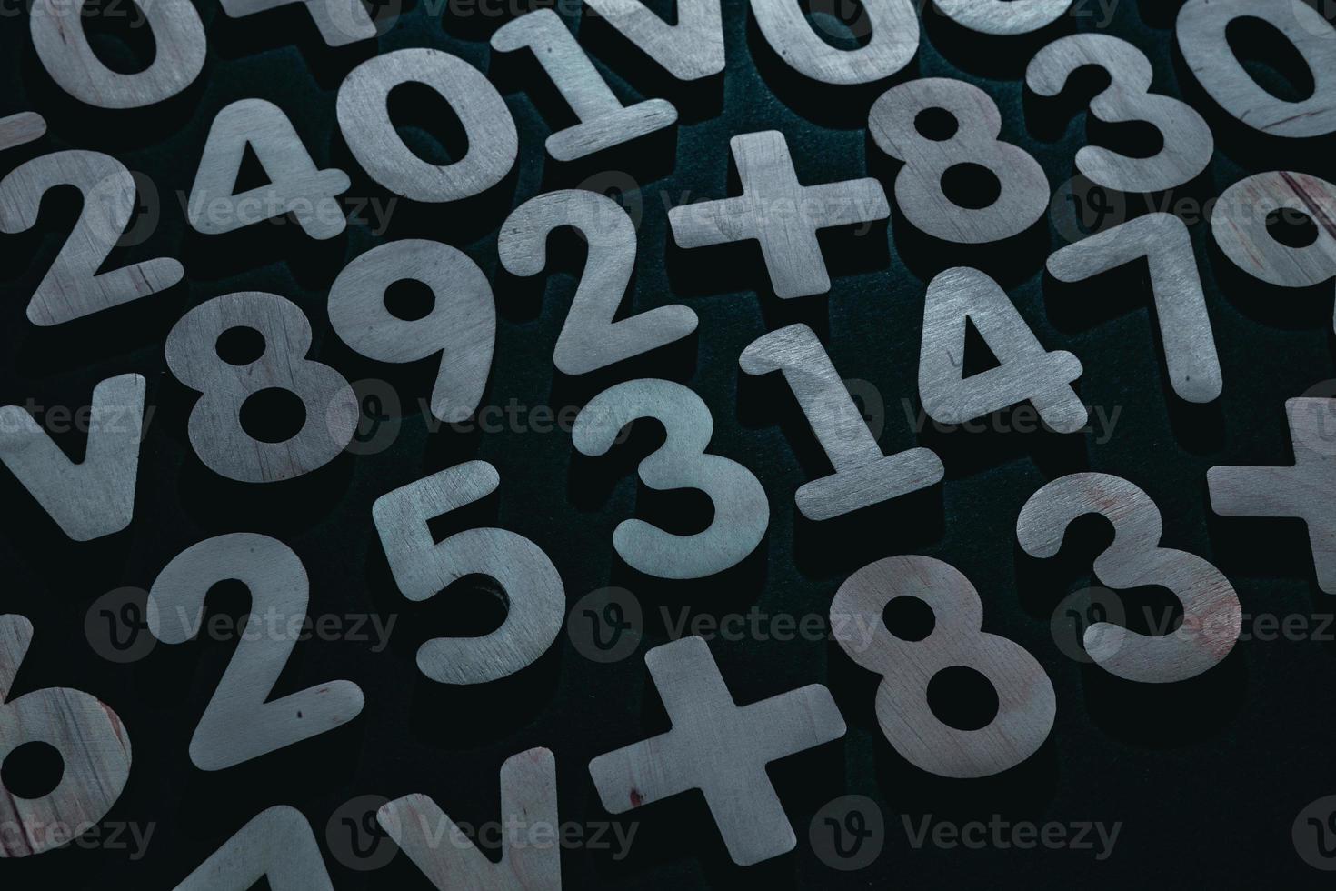 Background or texture of numbers. Finance data concept. Mathematic. Seamless pattern with numbers. Finance concept. photo