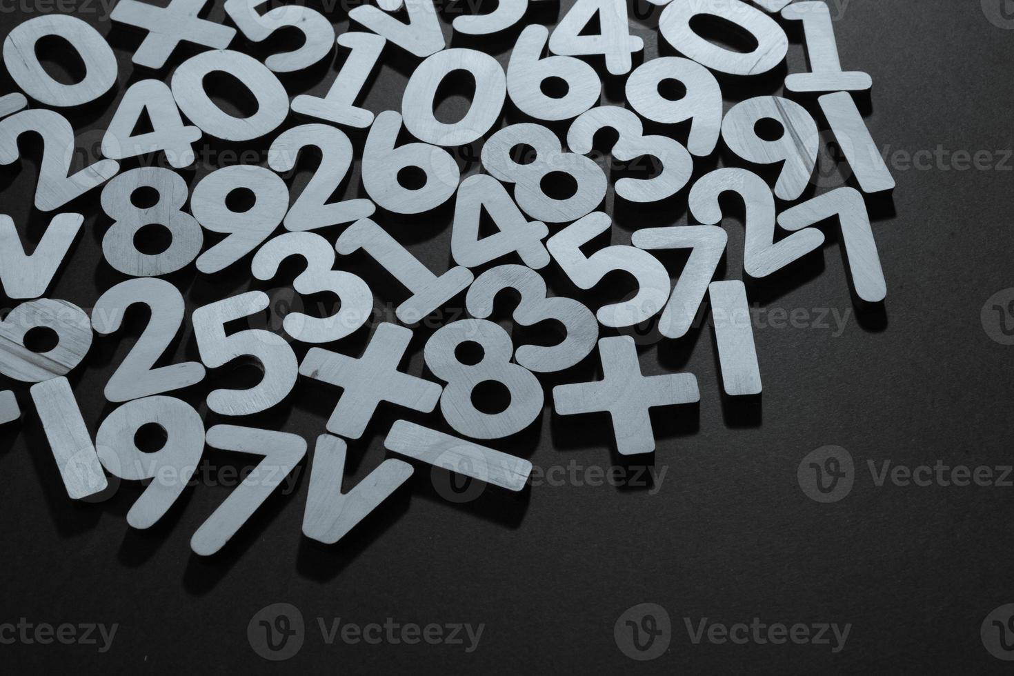 Background or texture of numbers. Finance data concept. Mathematic. Seamless pattern with numbers. Finance concept. photo