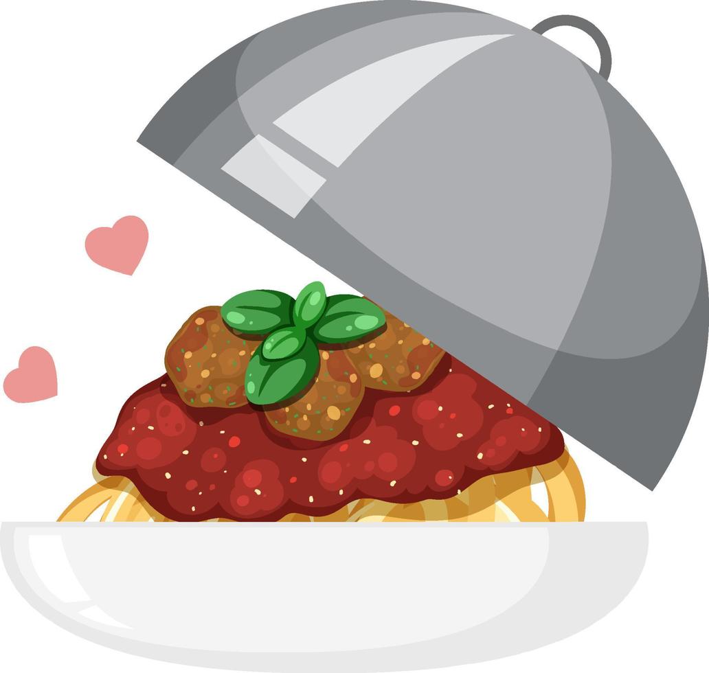 Spaghetti pasta with bolognese sauce vector