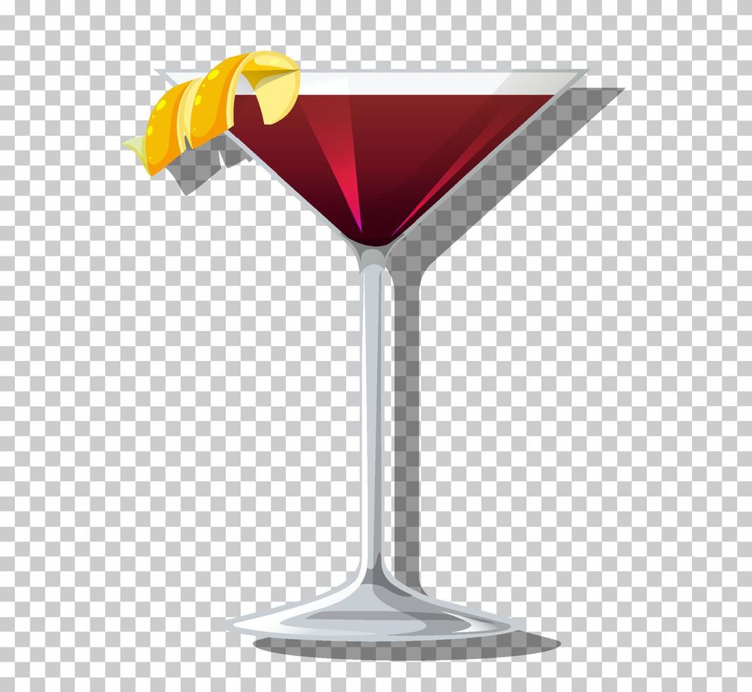 Martinez cocktail in glass vector