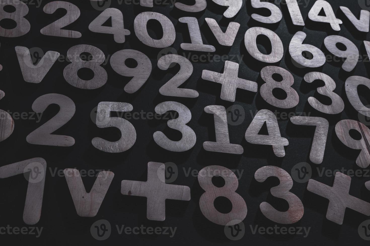 Background or texture of numbers. Finance data concept. Mathematic. Seamless pattern with numbers. Finance concept. photo