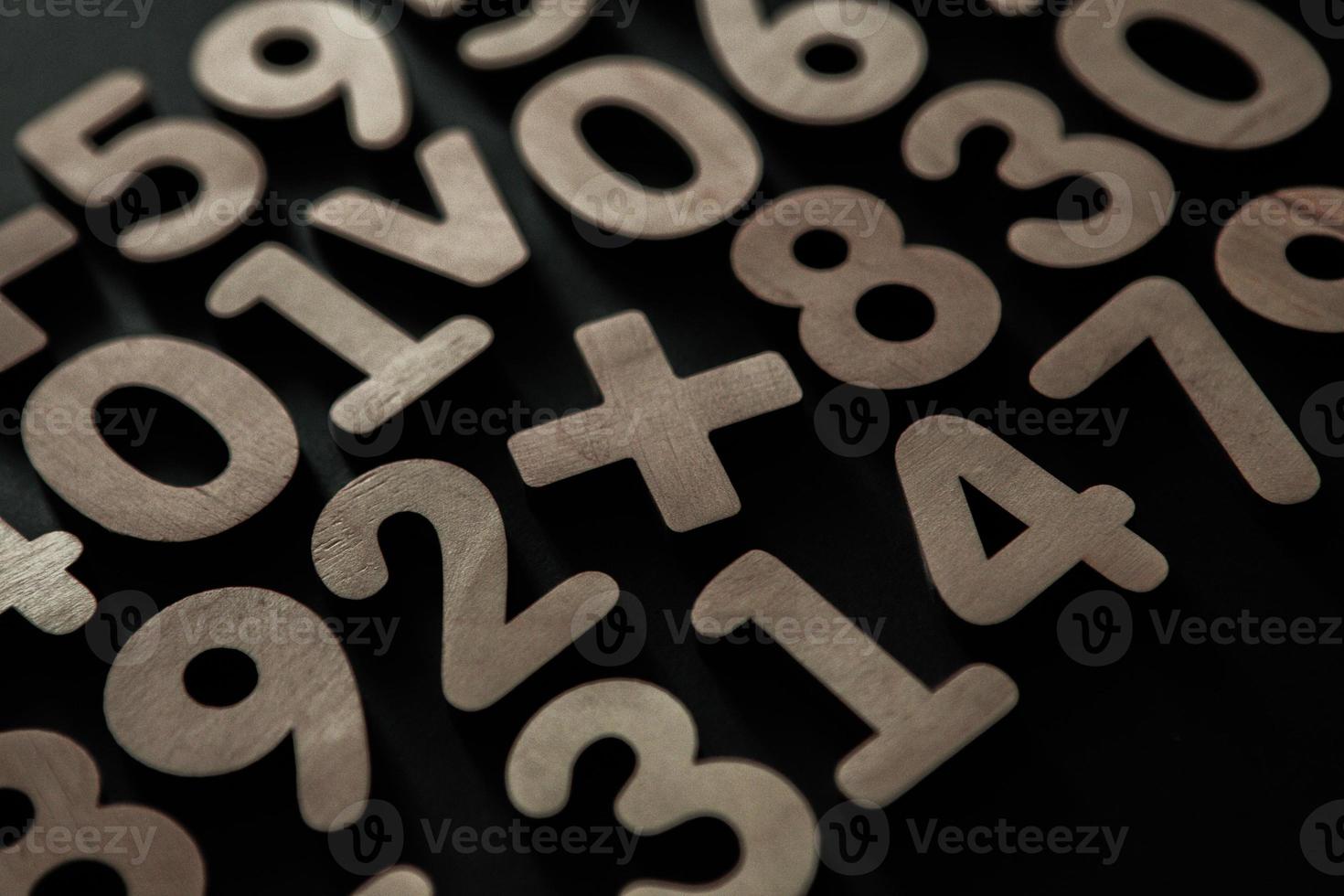 Background or texture of numbers. Finance data concept. Mathematic. Seamless pattern with numbers. Finance concept. photo