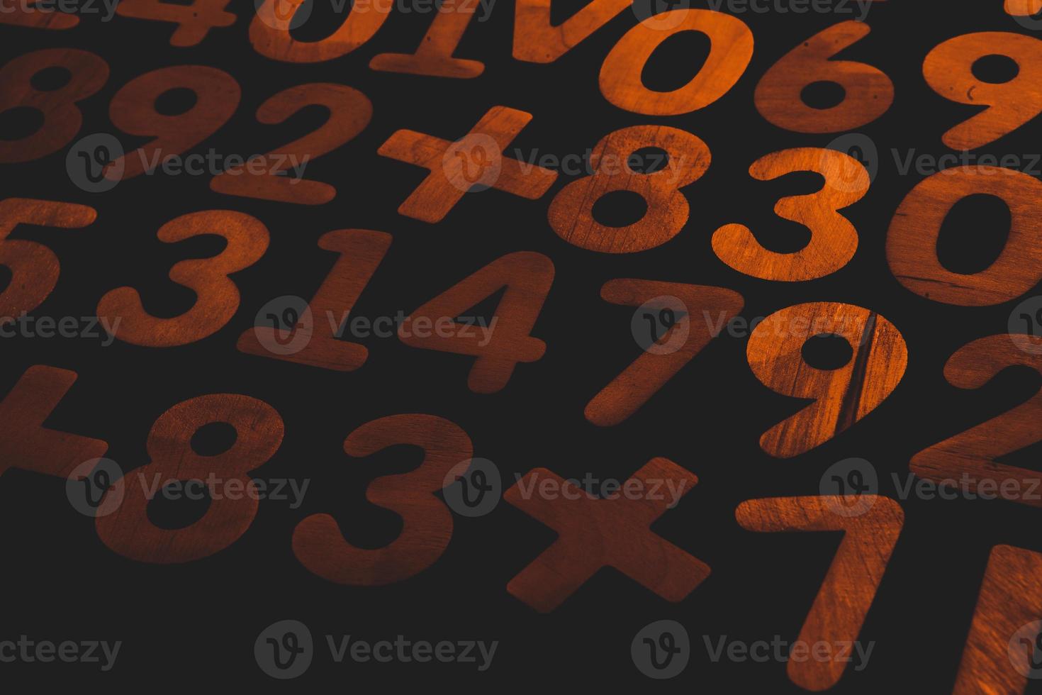 Background or texture of numbers. Finance data concept. Mathematic. Seamless pattern with numbers. Finance concept. photo