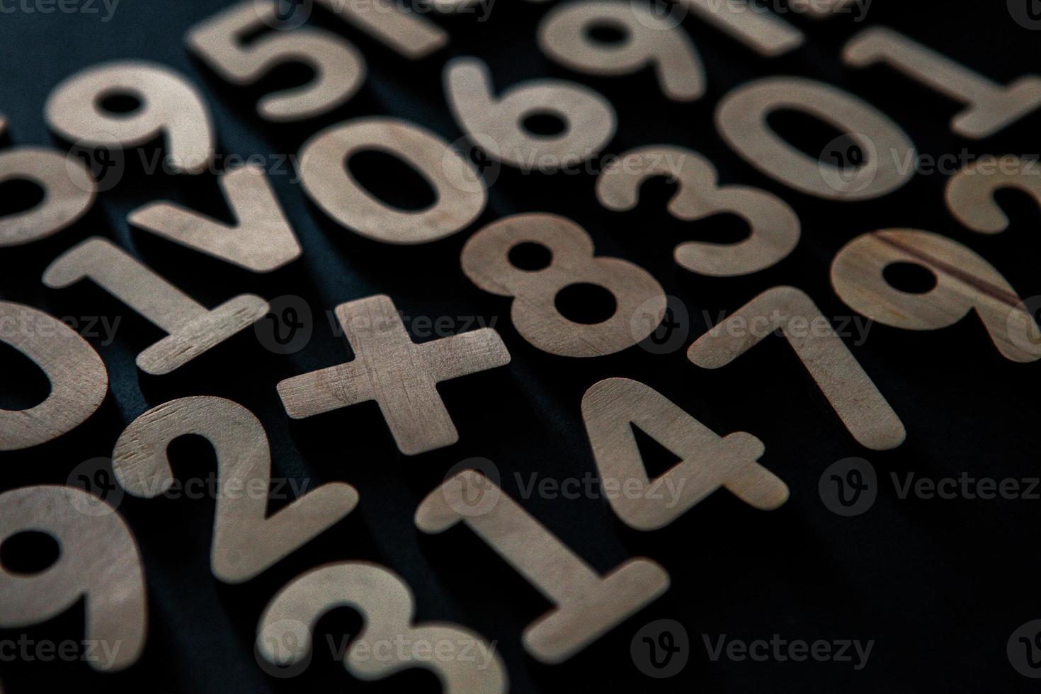 Background or texture of numbers. Finance data concept. Mathematic. Seamless pattern with numbers. Finance concept. photo