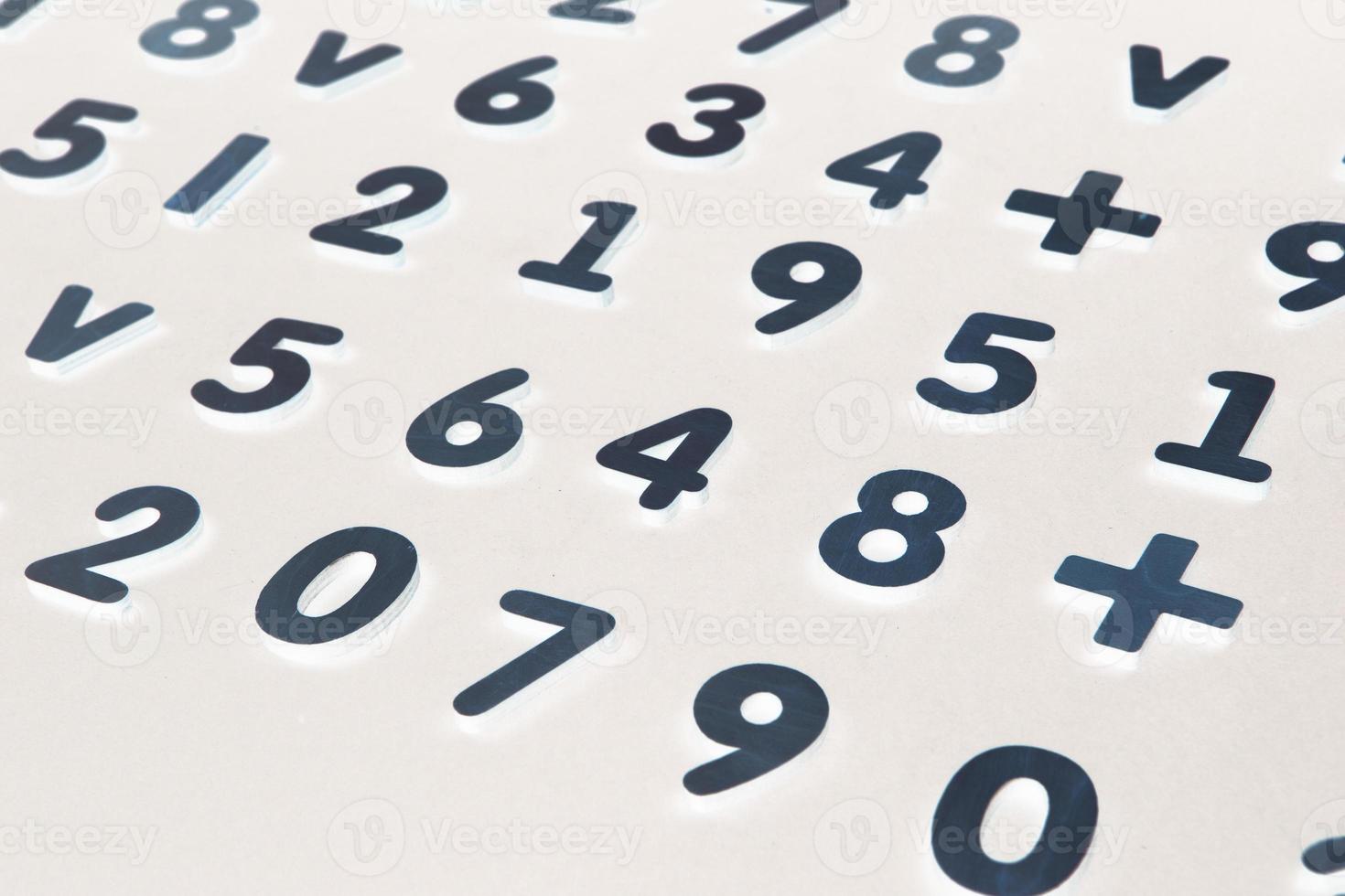 Background or texture of numbers. Finance data concept. Mathematic. Seamless pattern with numbers. Finance concept. photo