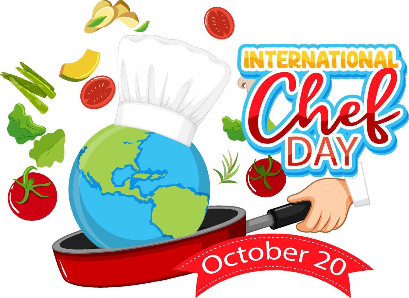International Chef Day Poster Design vector