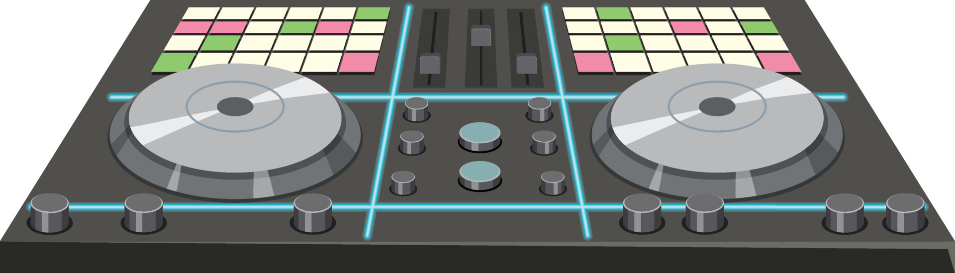 Music DJ controller icon on white background 10517398 Vector Art at