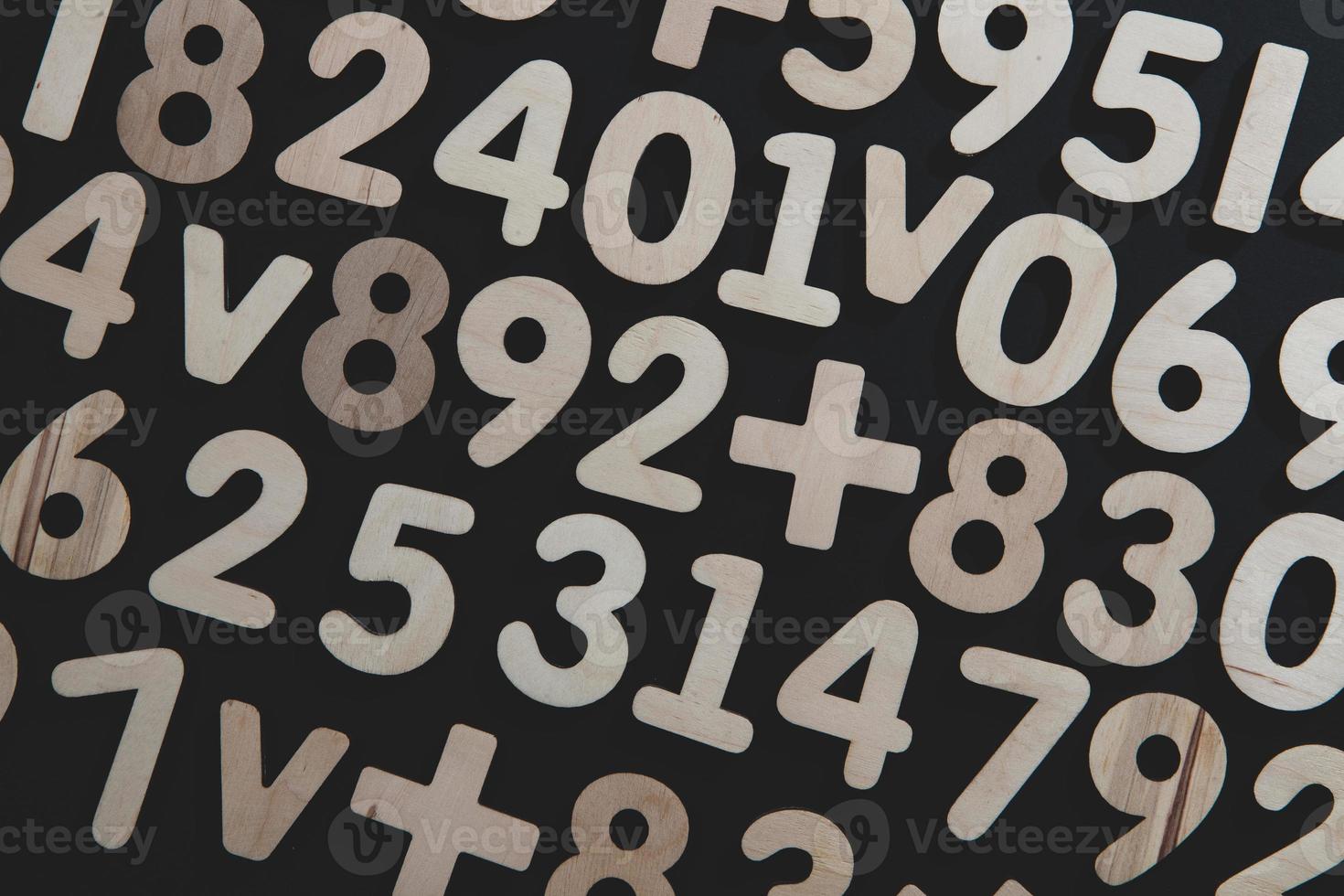 Background or texture of numbers. Finance data concept. Mathematic. Seamless pattern with numbers. Finance concept. photo