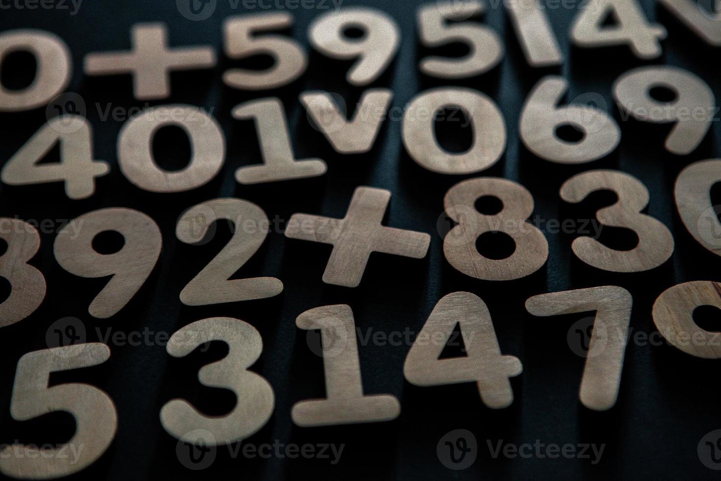Background or texture of numbers. Finance data concept. Mathematic. Seamless pattern with numbers. Finance concept. photo
