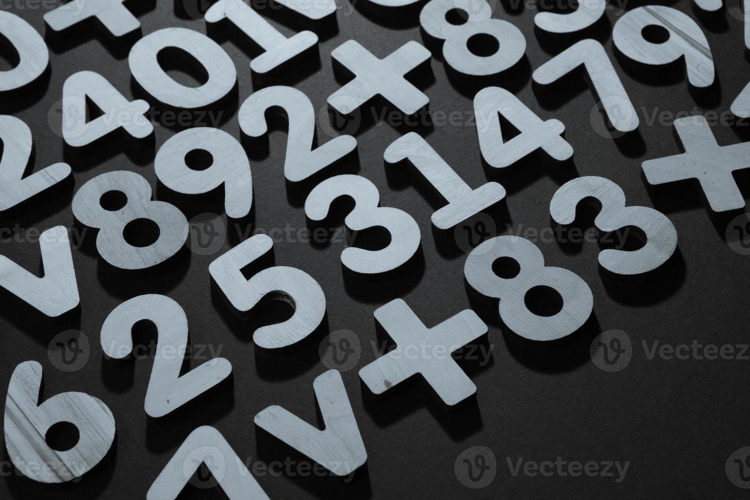 Background or texture of numbers. Finance data concept. Mathematic. Seamless pattern with numbers. Finance concept. photo