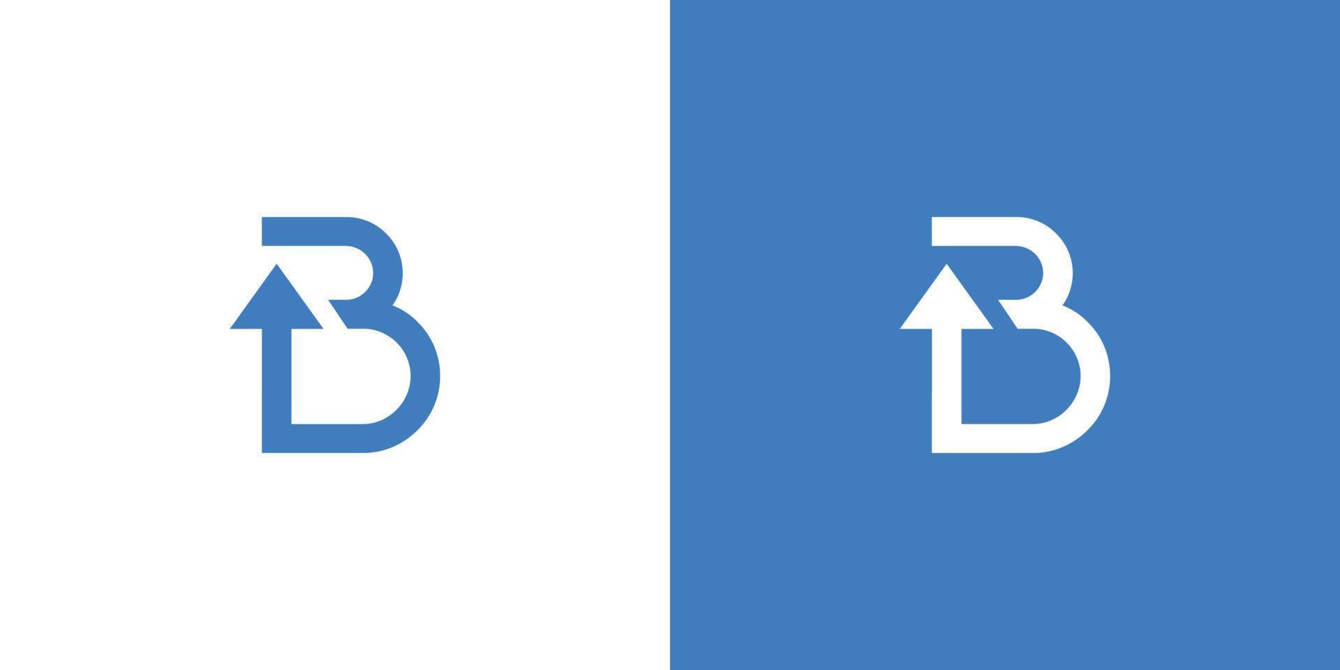 diseño de logotipo b combinación de icono moderno y único vector