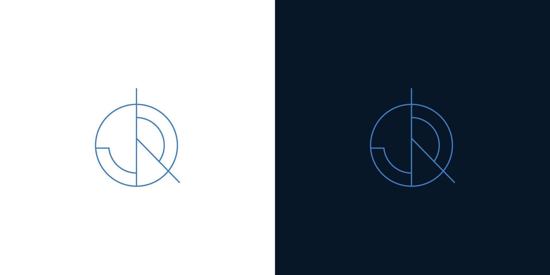 Modern and professional JR initials abstract logo design 3 vector