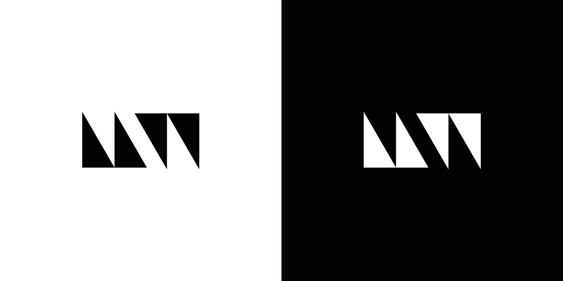 Simple and modern letter MW initials logo design vector