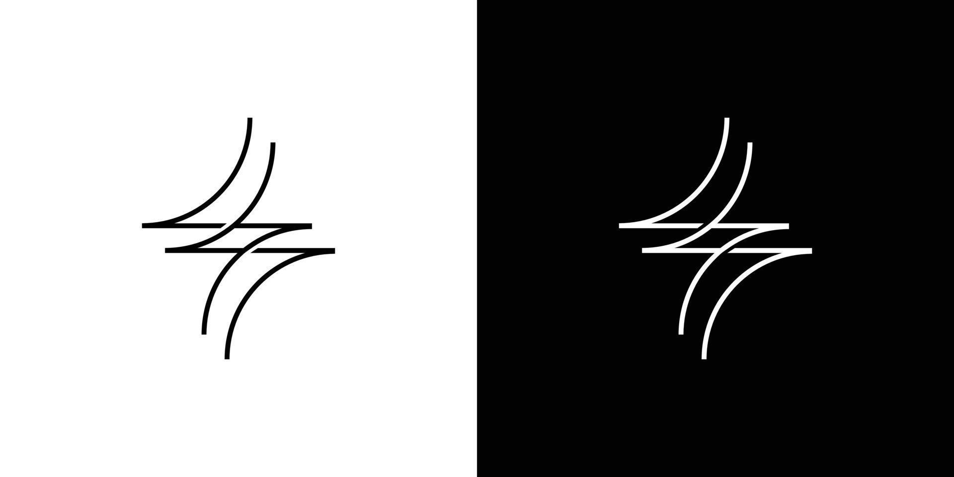 Simple and modern letter SS initials logo design vector