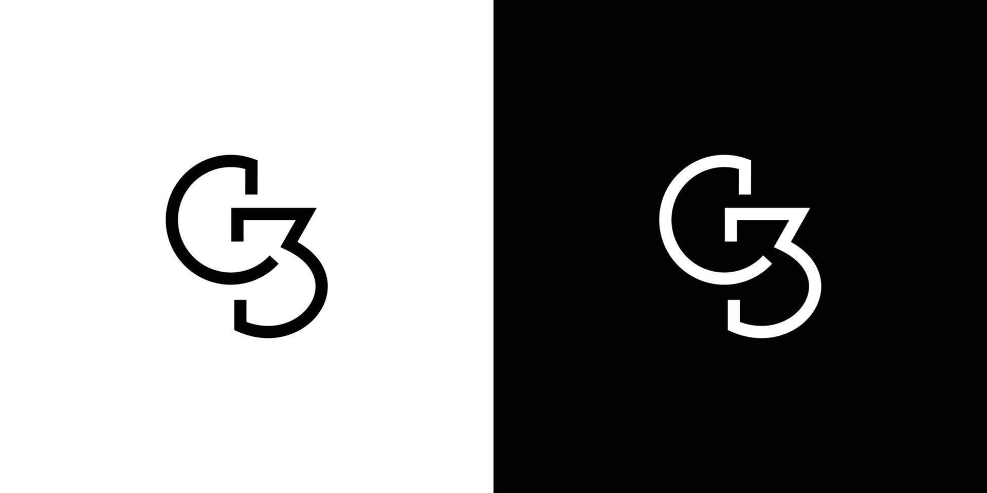 diseño de logotipo inicial de letra gb moderno y profesional vector