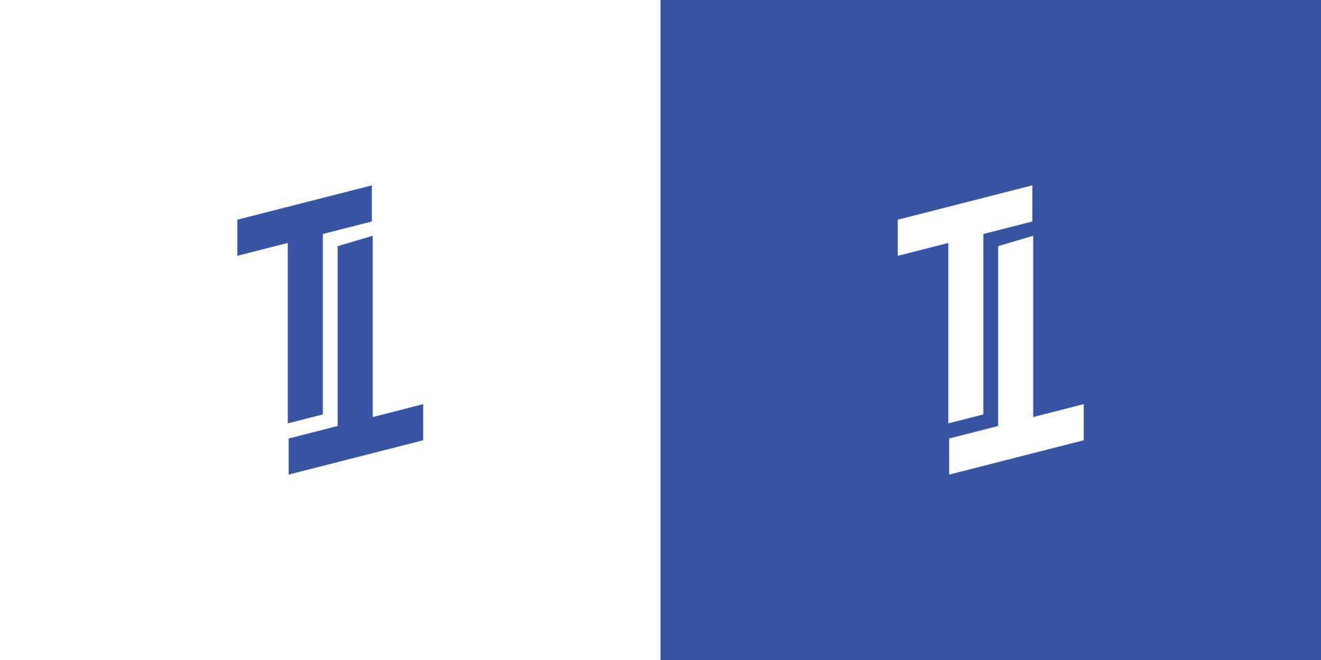simple and modern TT logo design vector