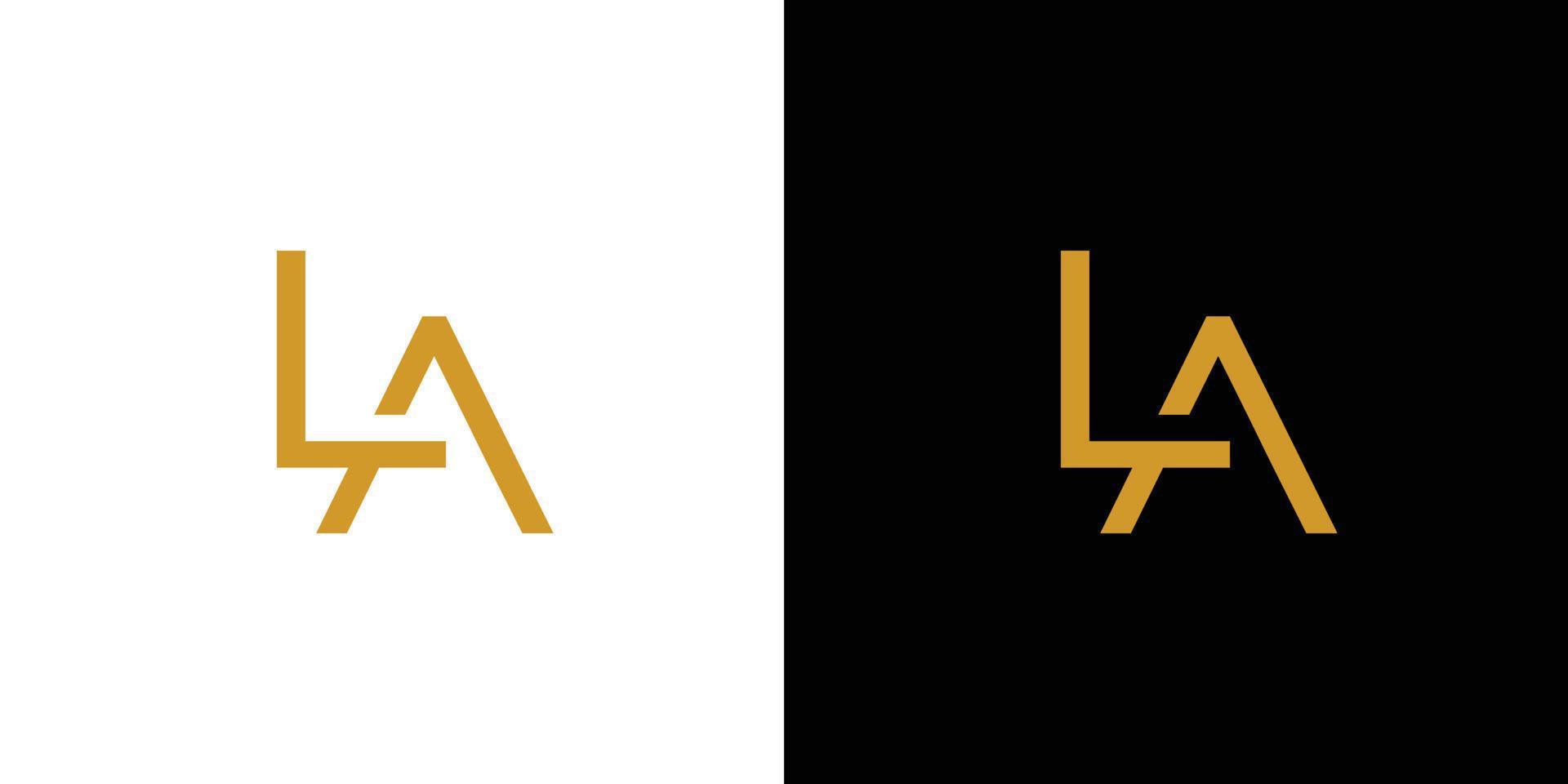 Modern and professional letter LA initials logo design vector