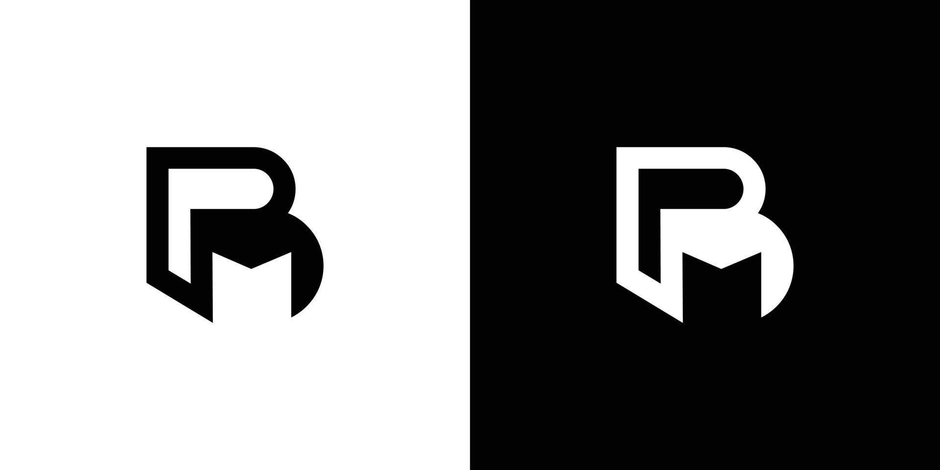 Modern and unique letter BM initials logo design vector