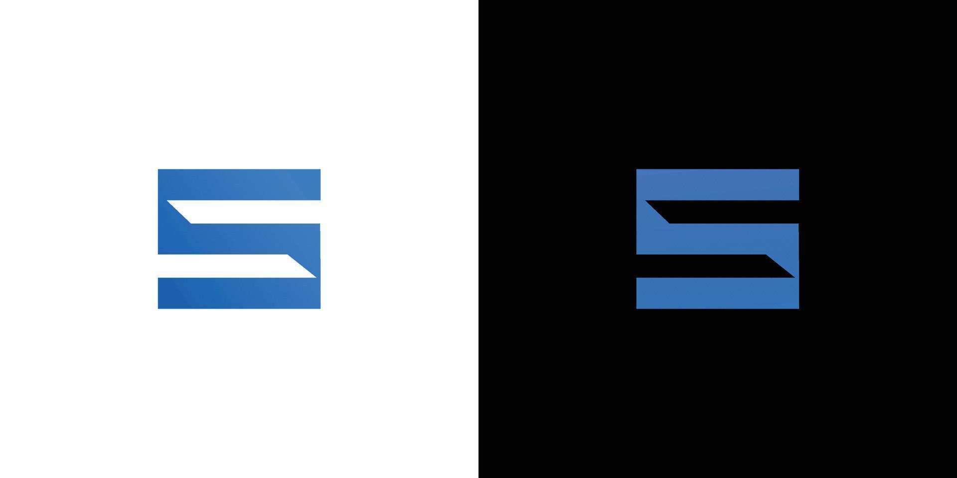 diseño moderno y fuerte del logotipo de las iniciales de la letra s vector