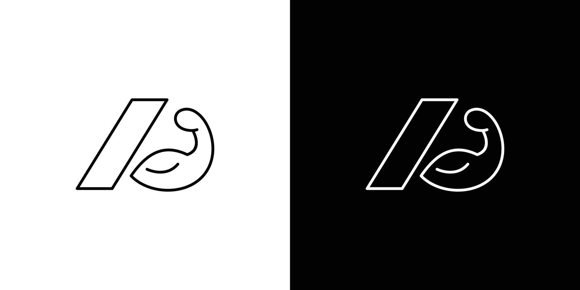 diseño de logotipo de culturismo con letra a moderna y profesional vector