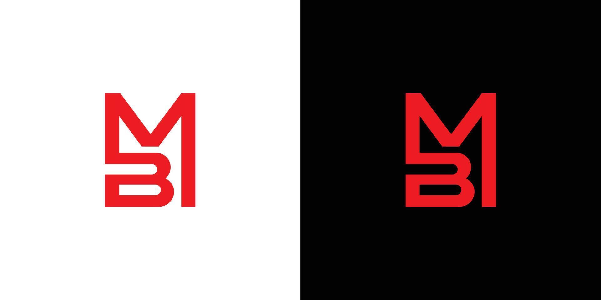 Modern and professional letter MB initials logo design vector