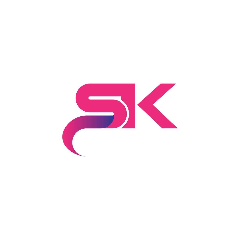 carta sk, sk vector logo plantilla gratis vector gratis