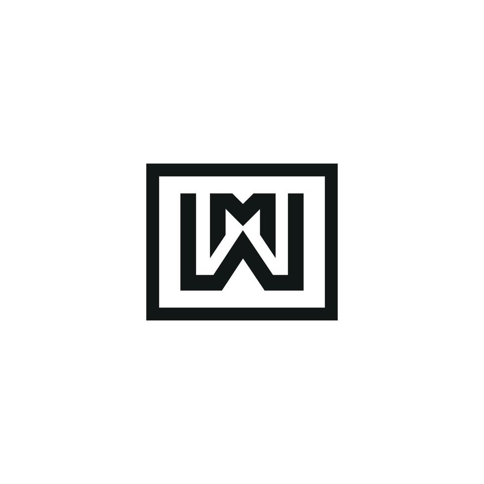 letter WM logo design. WM logo vector free vector illustration.