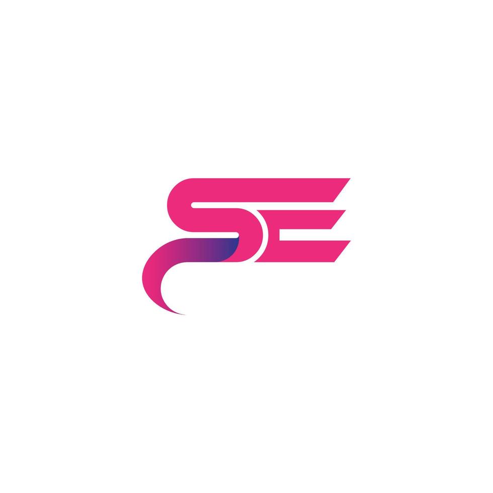 Letter SE, S E vector logo free template Free Vector