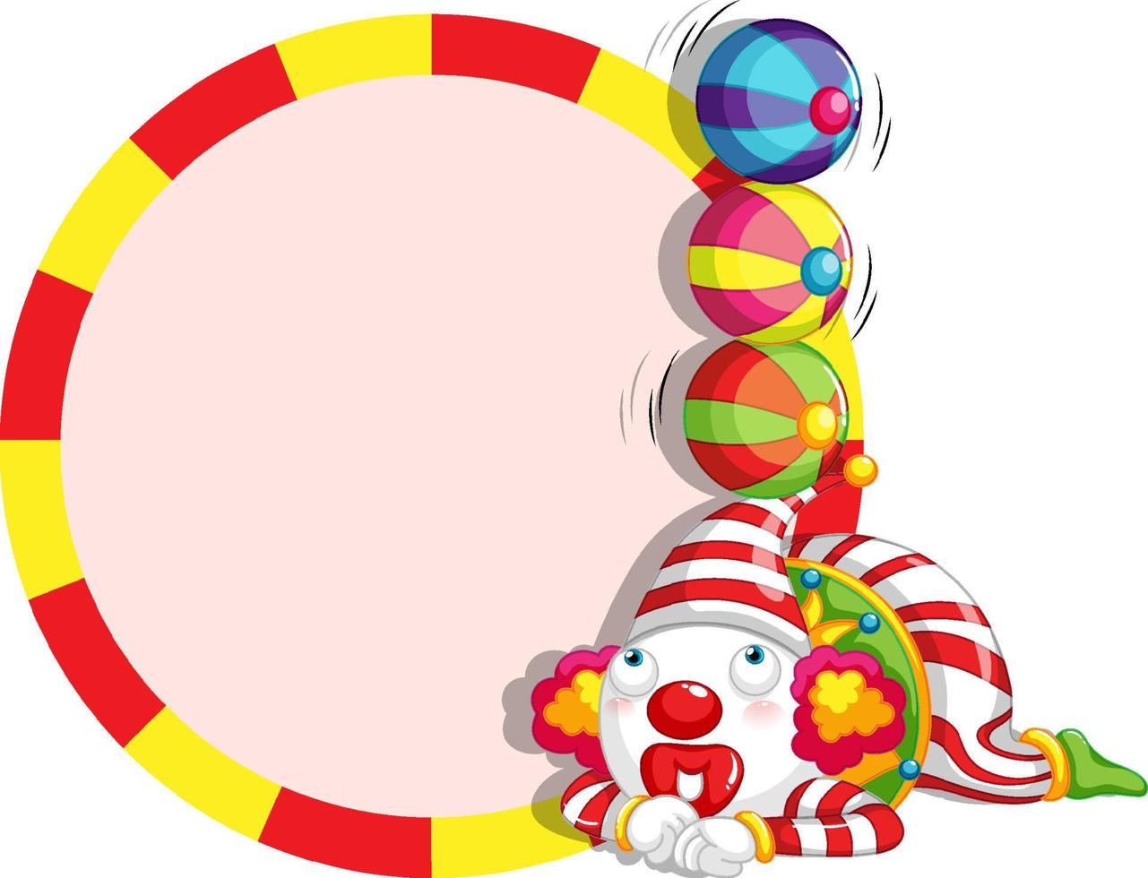 Circus clown with music key banner vector