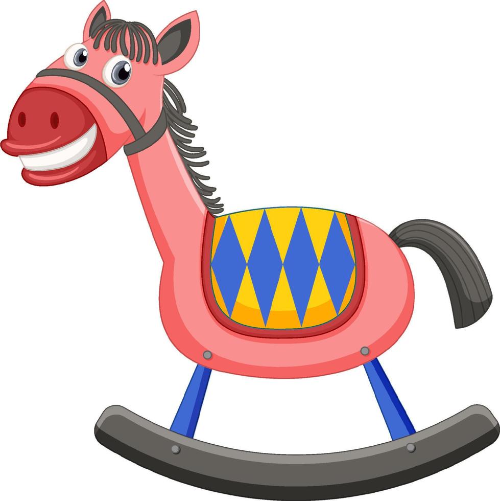 Isolated rocking horse for kids vector